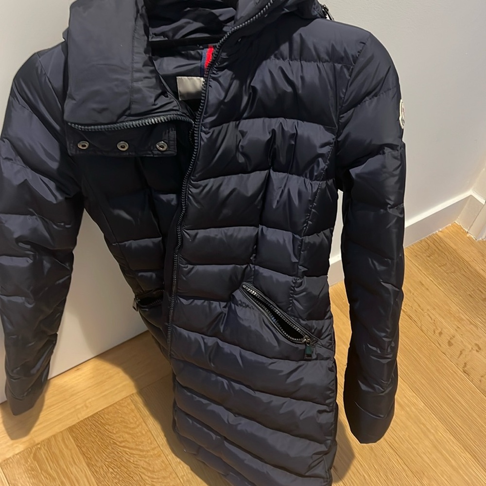 Moncler Navy Down Coat